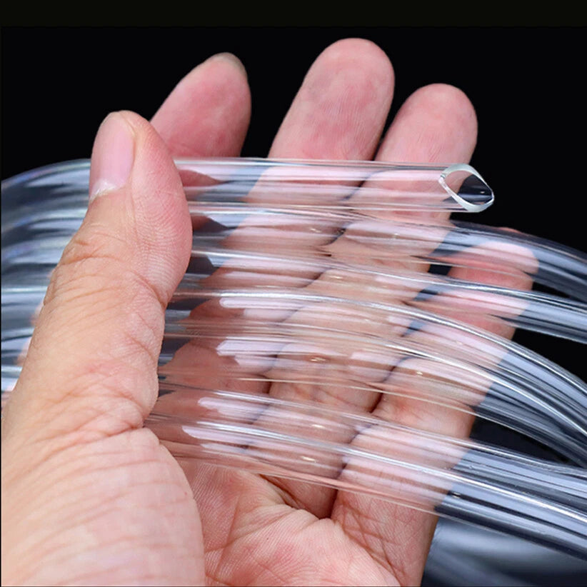 PVC Clear Flexible Tubing — Plastic Hose Pipe for Water, Fuel, Air & Aquarium