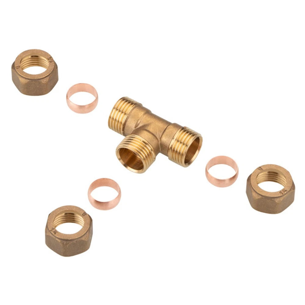 Brass Compression Fittings Reducing-Equal T Piece Female Coupling Connector