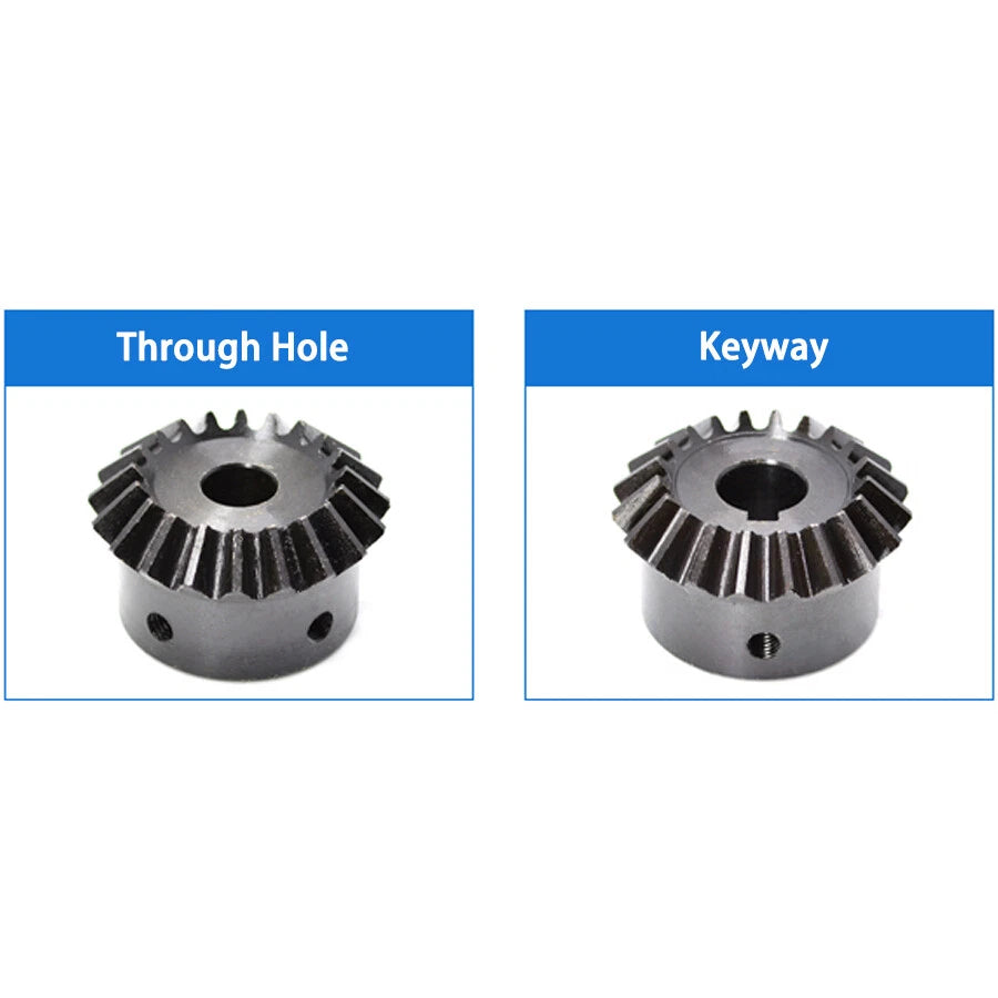2 2.5 3 4 Mod 20T/30T Bevel Gear Standard Bore With Keyway 45# Steel 1:1 Ratio