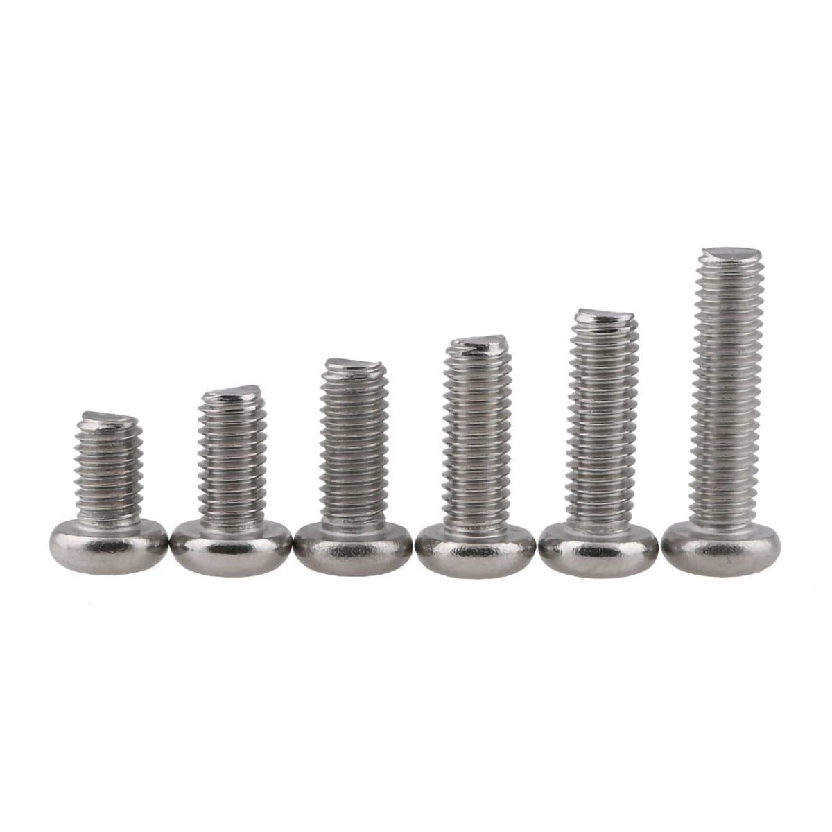 A2 304 Stainless Steel Pan Head Phillips Machine Screws M2 M2.5 M3 M4 M5 M6 M8 M10 — Full Range 3mm to 100mm