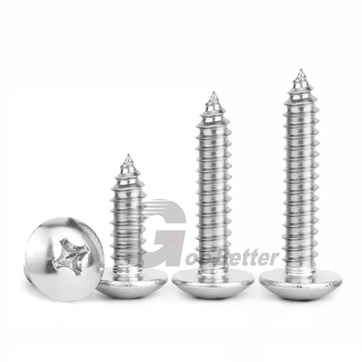 M5 M5.5 M6 M6.3 Phillips Truss Head Self Tapping Screws – A2 304 Stainless Steel