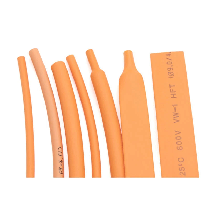 Orange PE Heat Shrink Tubing 2:1 — Electrical Wire Sleeving 1mm to 50mm