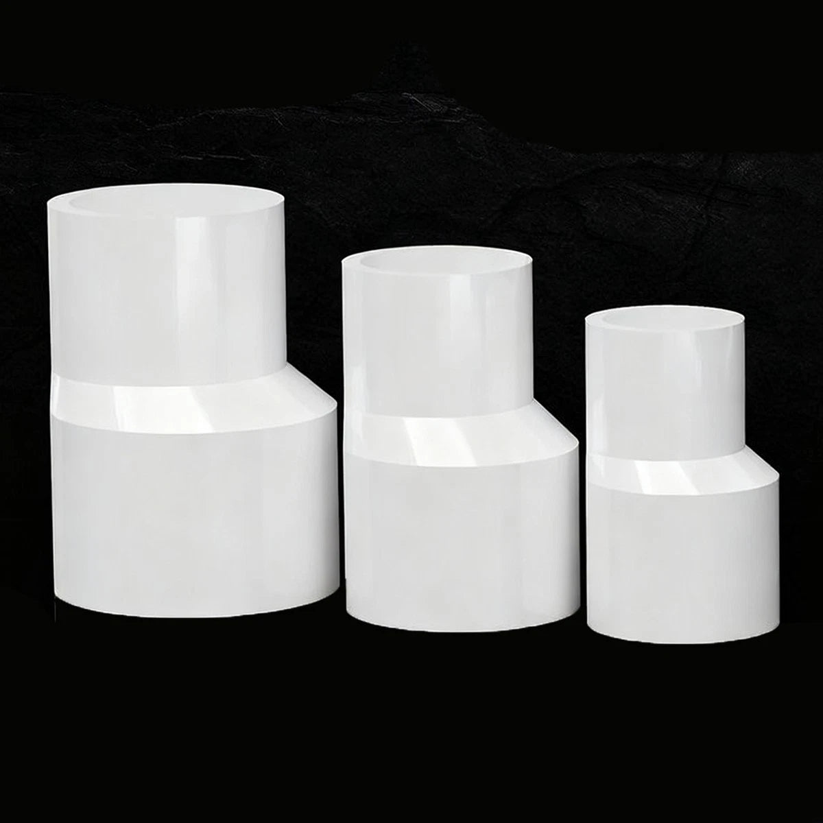 PVC Eccentric Reducer Water Supply Pipe Fittings 25-63mm Offset Tube Connector