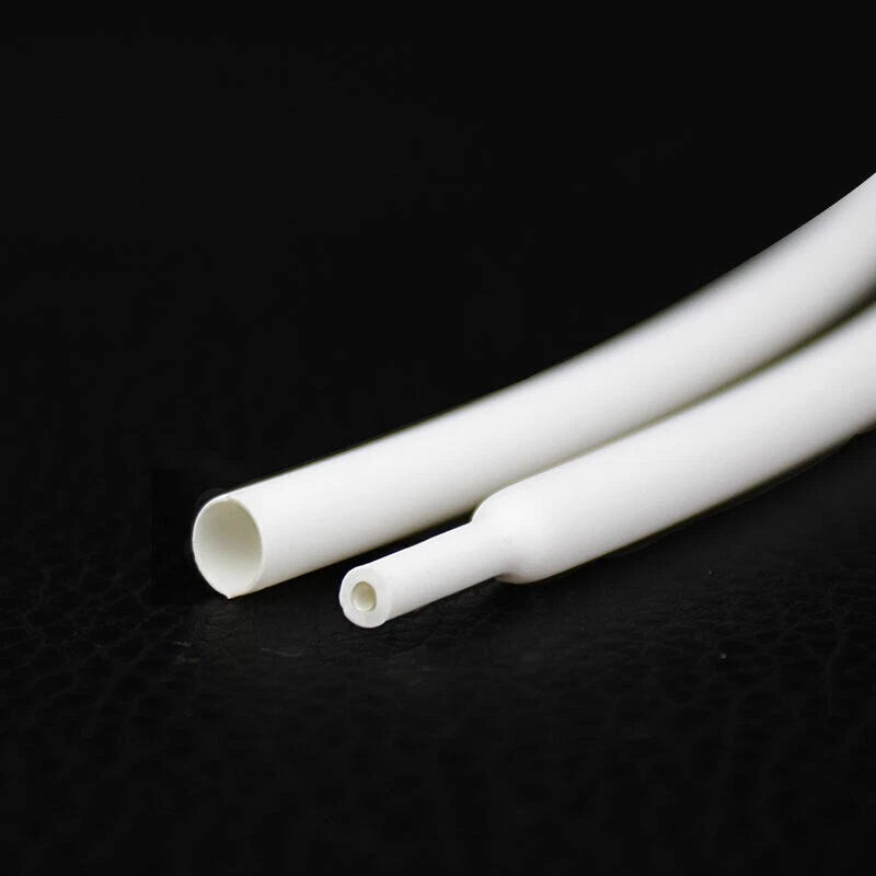 4:1 Ratio White Dual Wall Heat Shrink Tubing with Adhesive — Waterproof, φ4mm to φ20mm