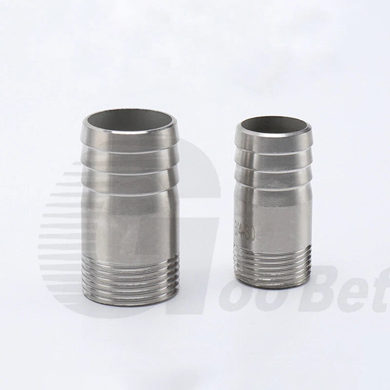 Stainless Steel Hosetail Barbed Hose Connector — BSP Male Thread (DN8 to DN100)