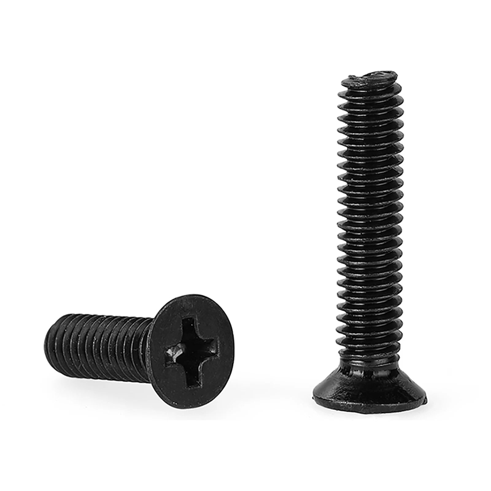 Black Phillips Flat Head Countersunk Machine Screws — Carbon Steel M1–M6