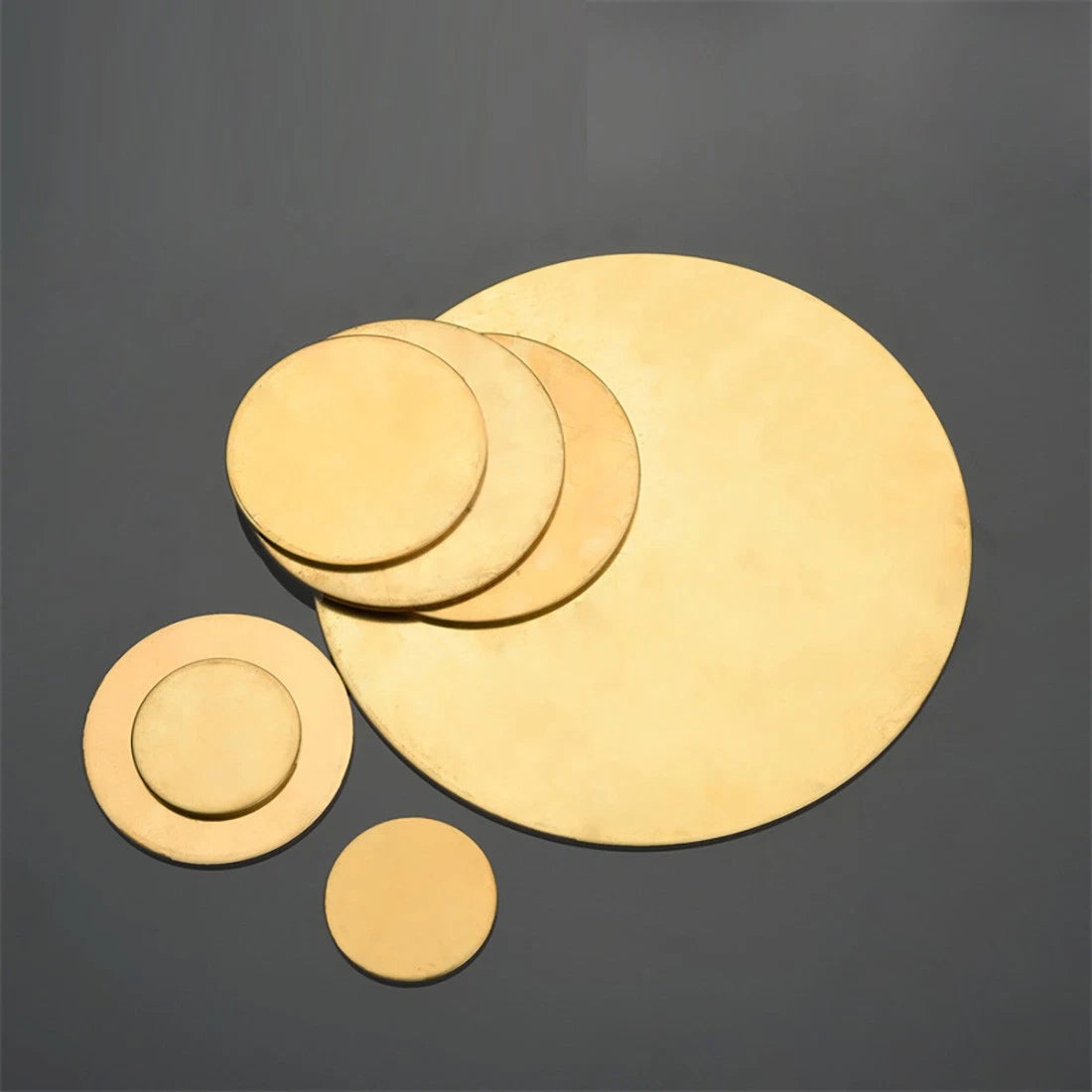 Thick 0.5mm-6mm Solid Brass Discs Blanks Discs Ø 20mm-300mm Metal Round Sheets