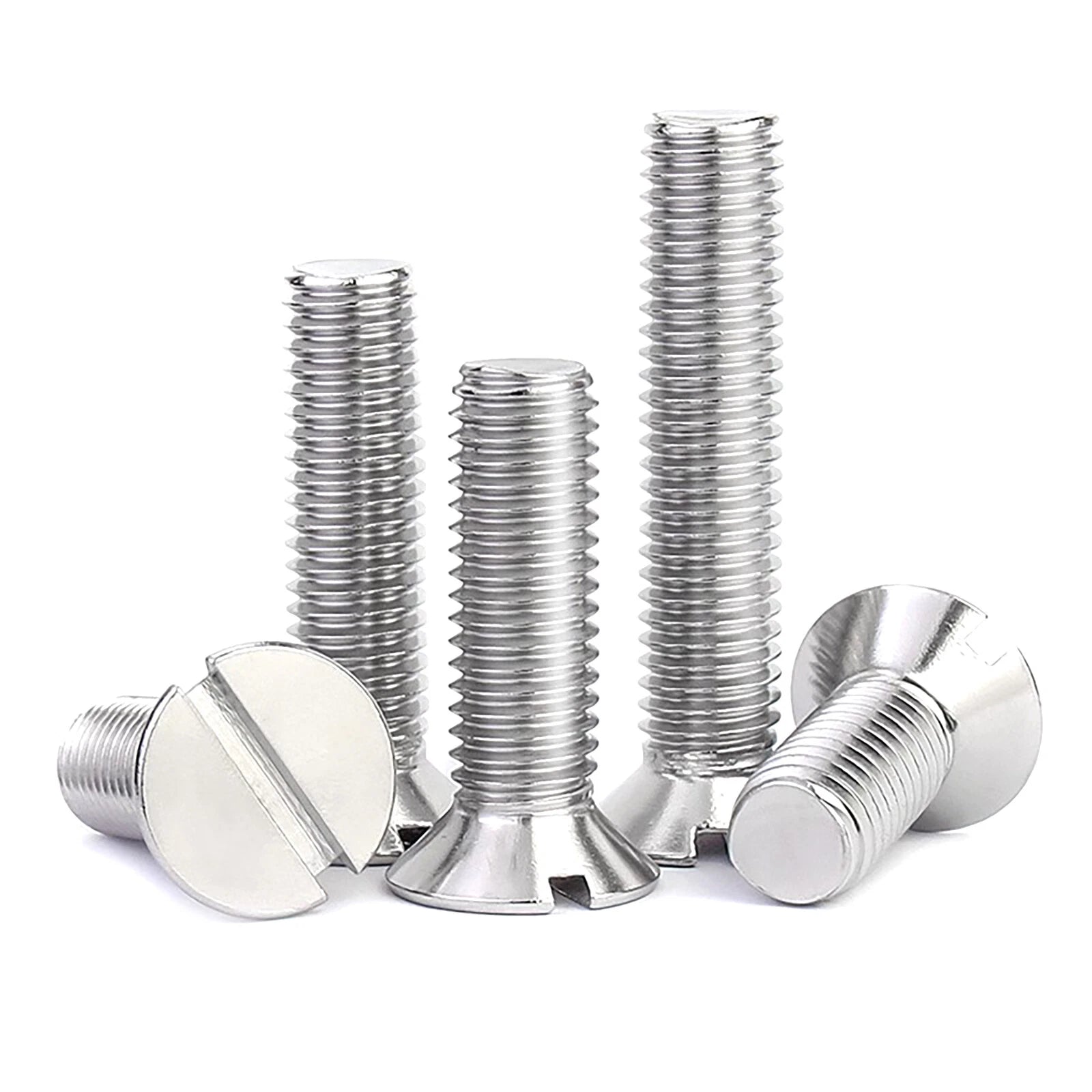 Countersunk Slotted Machine Screws M2–M8 | A2 Stainless Steel DIN 963