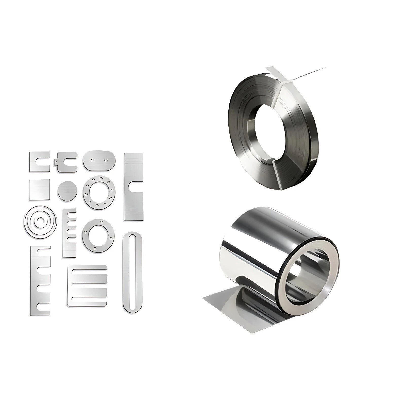 304 Stainless Steel Thin Plate Band Foil Sheet 0.05mm - 0.5mm Metal Strip Roll