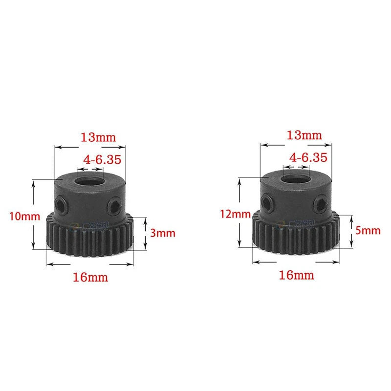 Module 1M Flat Gear Motor Transmission Spur Gear 10T to 20T Cylindrical Gears