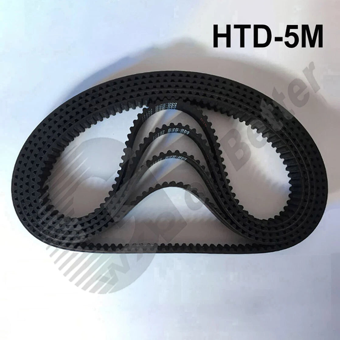 HTD 5M Timing Belt 10mm Wide – Closed Loop Synchronous Belt, 175mm to 595mm Perimeter