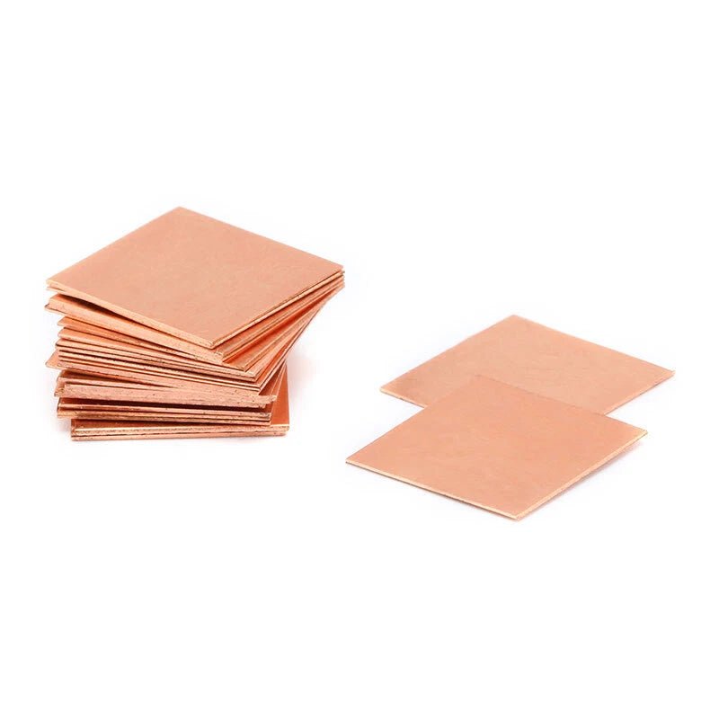 Copper Sheet Plate Guillotine Cut Metal 15x15mm/20x20mm Heatsink Cooling Sheets - HomeDIYer