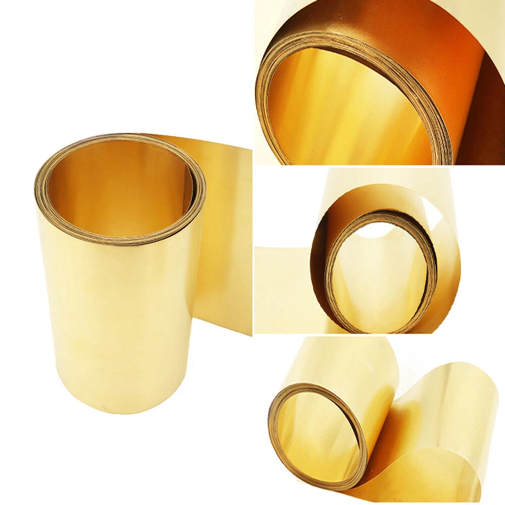 1 Meter Brass Metal Thin Sheet Foil Plate Width 200mm Thick 0.02/0.03/0.05-0.8mm