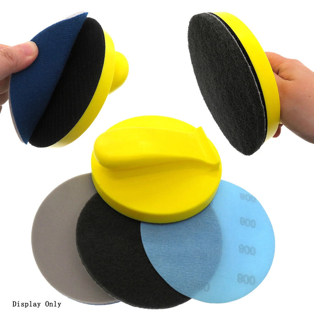 125mm 150mm Round Hand Sanding Block For Hook Loop Sandpaper Foam Polishing Pad