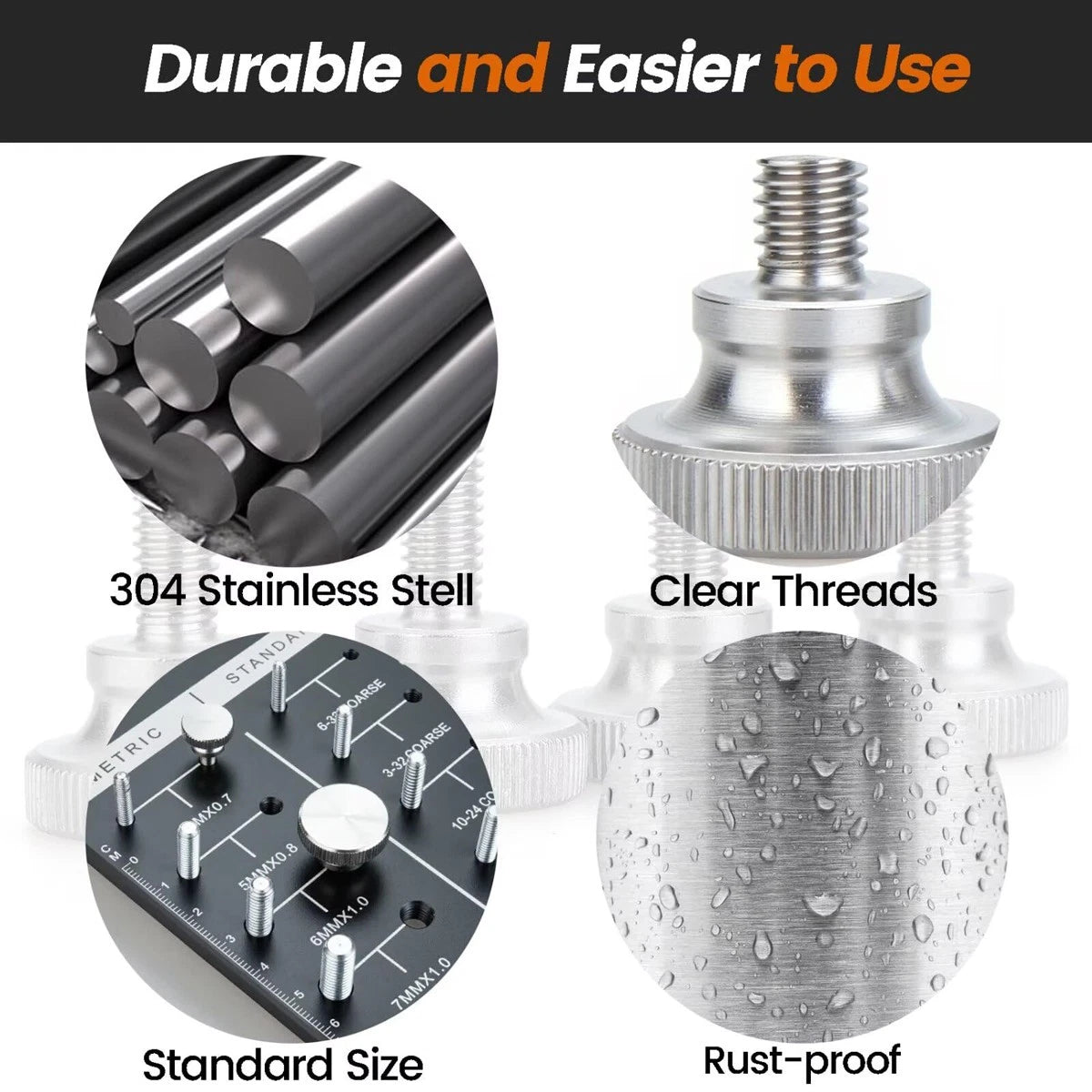 Knurled Thumb Screws A2 Stainless Steel — Hand Tighten Bolts M2 to M12