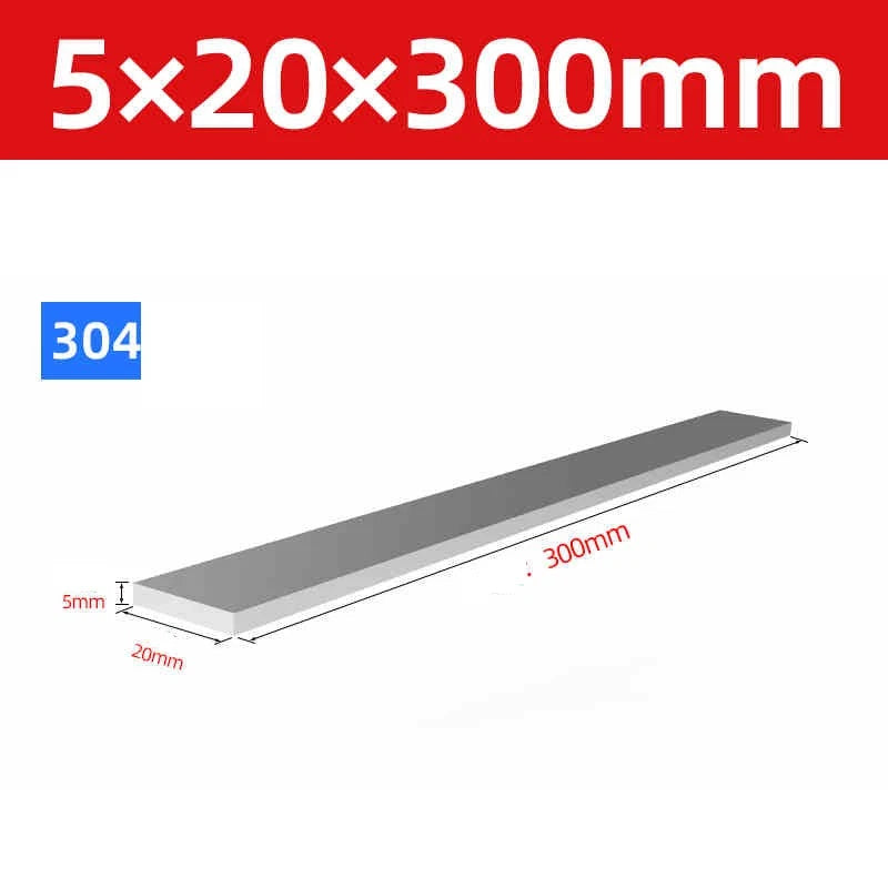 304 Stainless Steel Flat Bar Metal Plate Strip Width 10mm-80mm Thick 3mm to 20mm