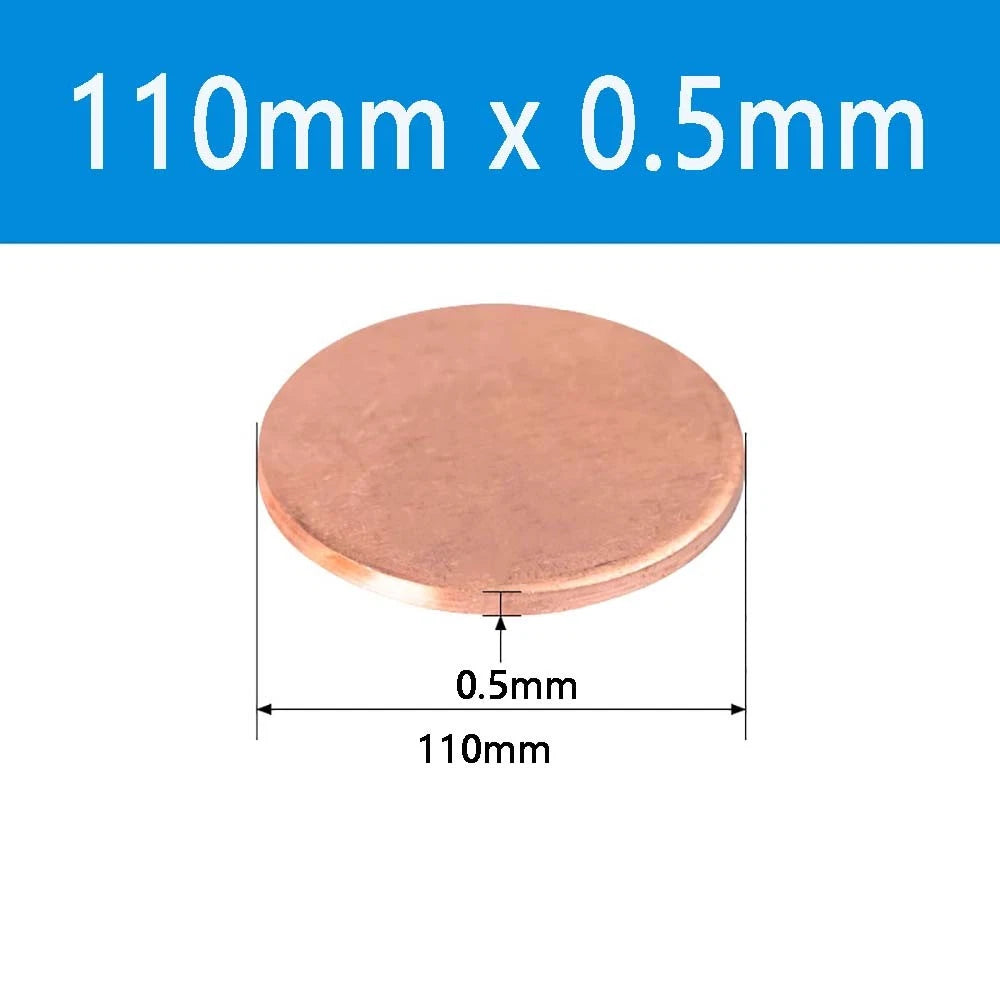 T2 Solid Pure Round Copper Sheet Flat Round Copper Disc Blank Round Metal Sheet