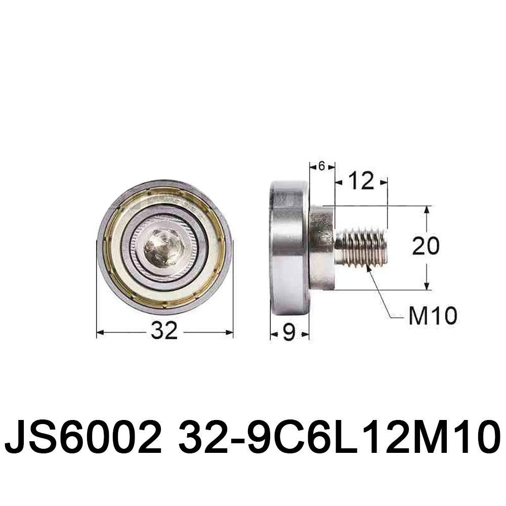NTBG 7-52mm Metal Ball Bearing Pulley Flat Roller Guiding Wheel M3-M10 Threaded