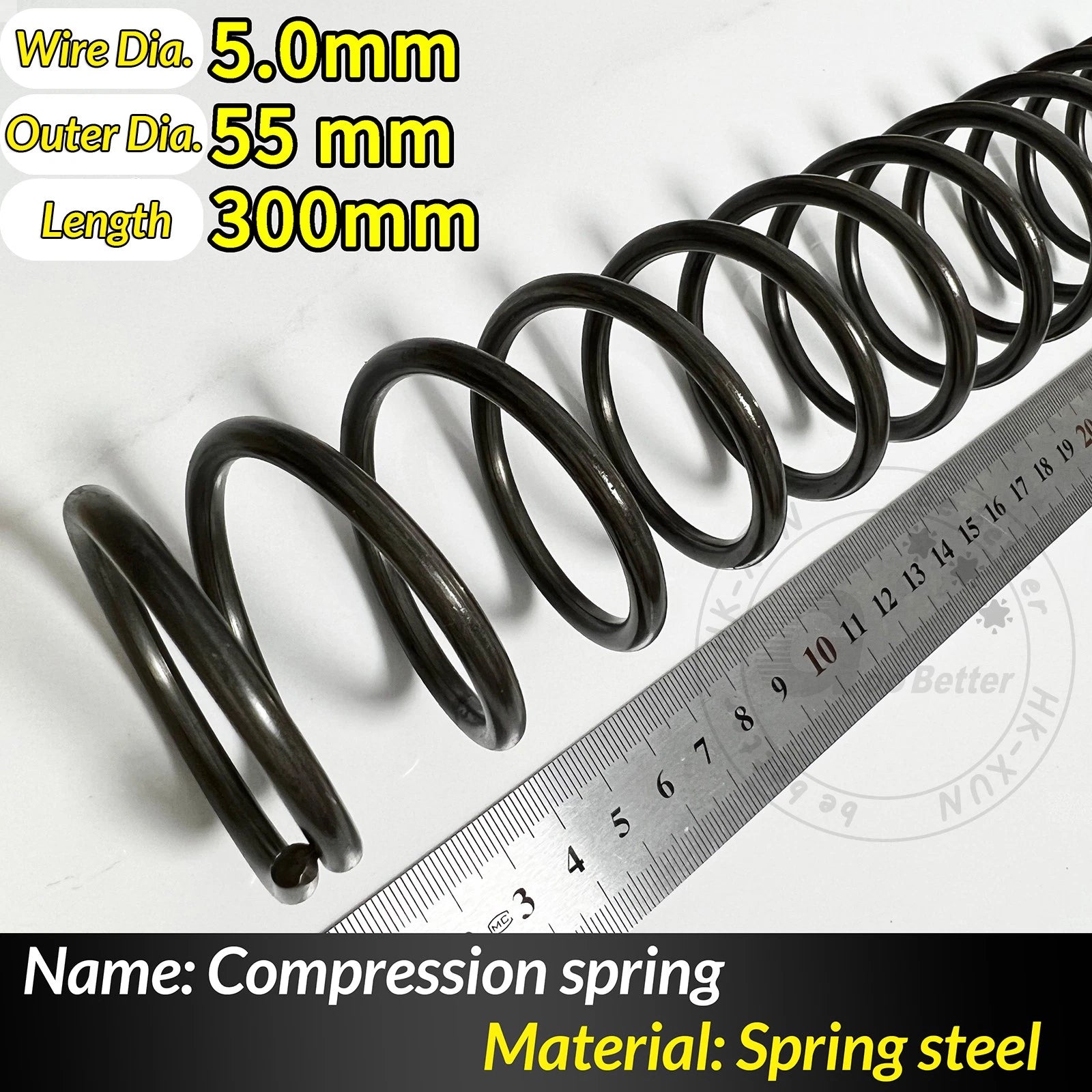 Compression Spring Pressure Springs, Wire Dia 4-5mm, OD 20-80mm, Length 300mm