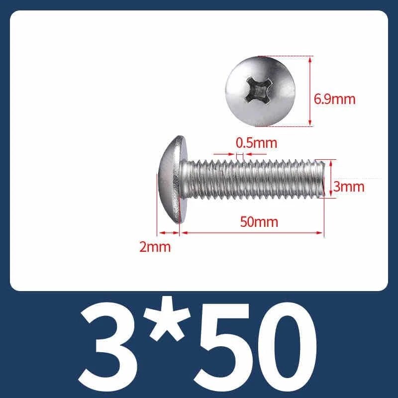 M2–M8 Stainless Steel Phillips Truss Head Machine Screws | 201 / 304 / 316 - HomeDIYer