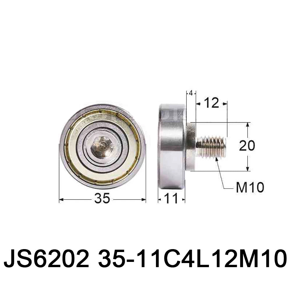 NTBG 7-52mm Metal Ball Bearing Pulley Flat Roller Guiding Wheel M3-M10 Threaded