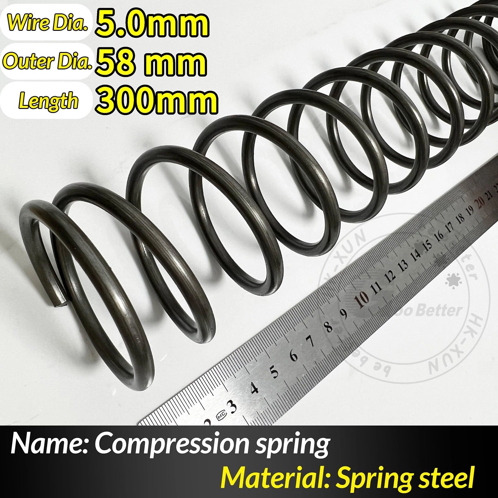 Compression Spring Pressure Springs, Wire Dia 4-5mm, OD 20-80mm, Length 300mm