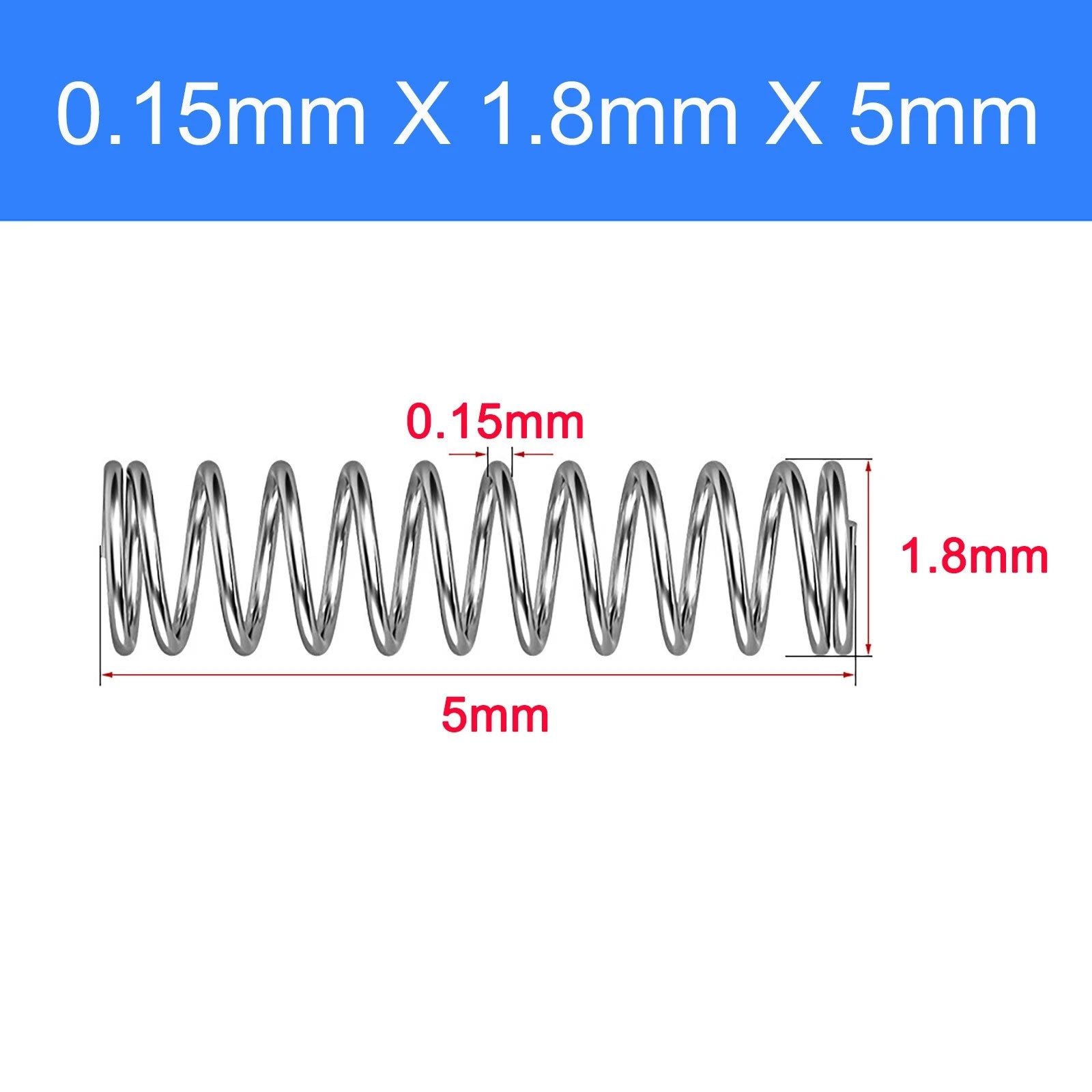 Small Micro Compression Spring Stainless Steel 0.1mm Wire Miniature Precision