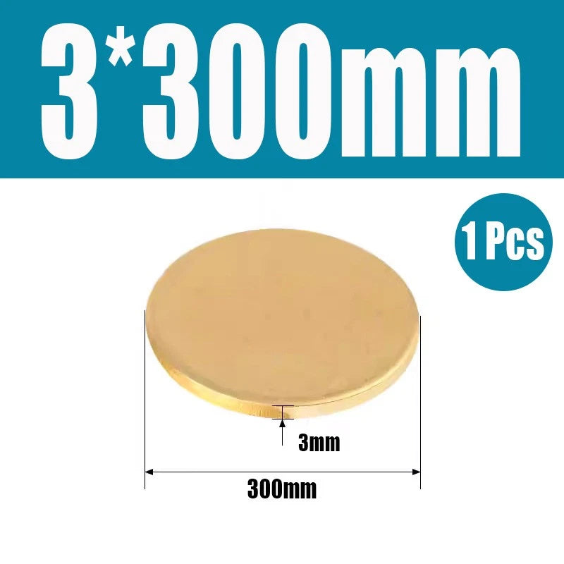 Thick 0.5mm-6mm Solid Brass Discs Blanks Discs Ø 20mm-300mm Metal Round Sheets