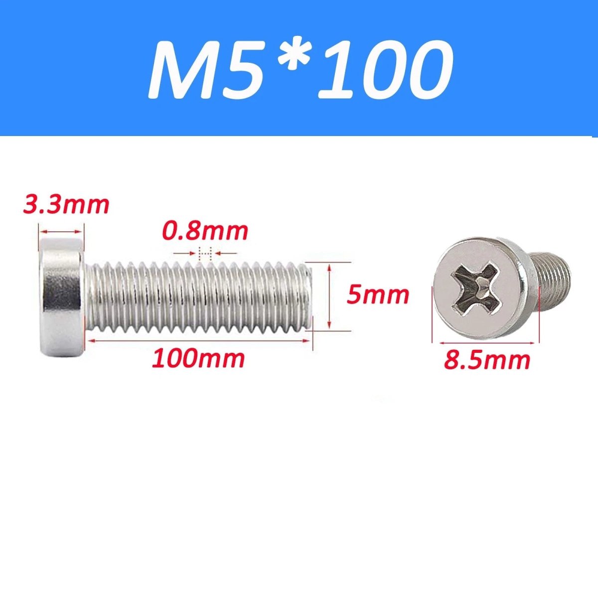 A2 Stainless Steel Cheese Head Phillips Machine Screws | M2–M8 Metric Bolts - HomeDIYer