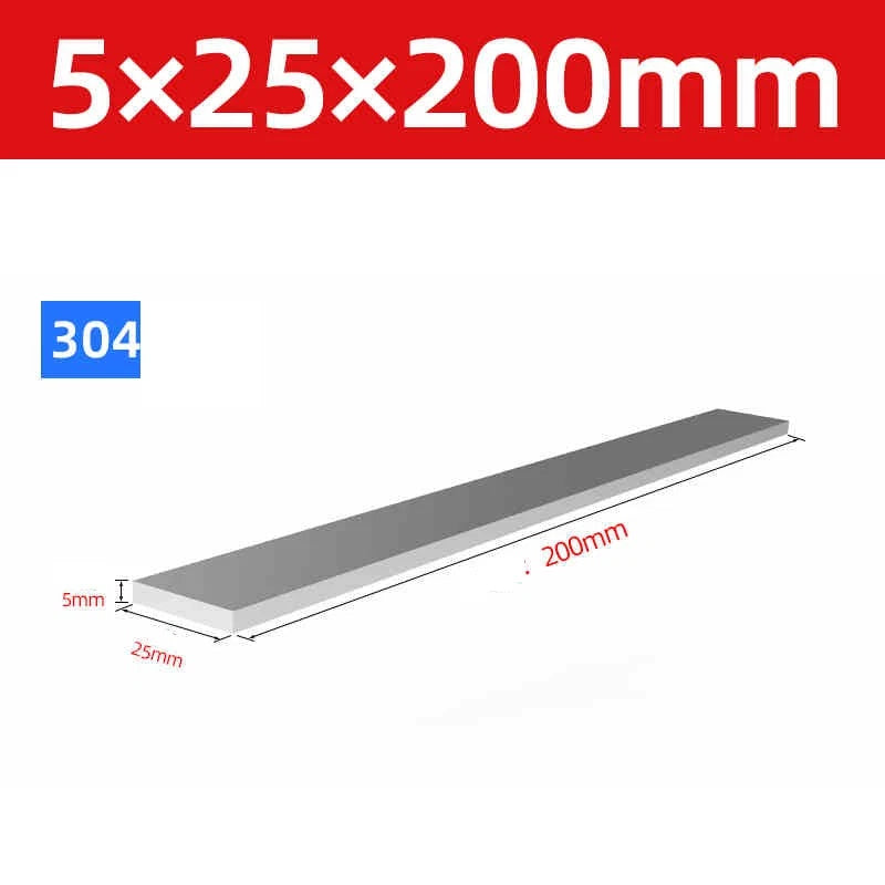 304 Stainless Steel Flat Bar Metal Plate Strip Width 10mm-80mm Thick 3mm to 20mm