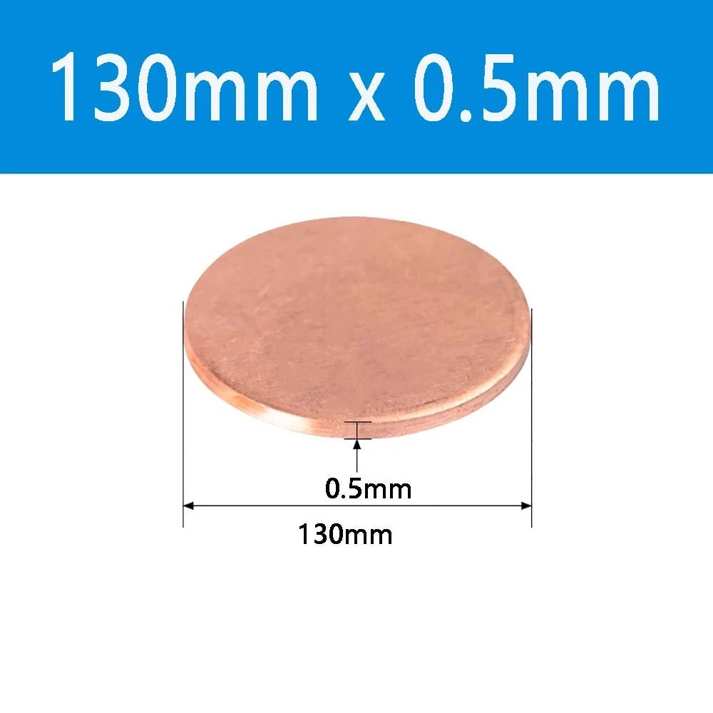 T2 Solid Pure Round Copper Sheet Flat Round Copper Disc Blank Round Metal Sheet