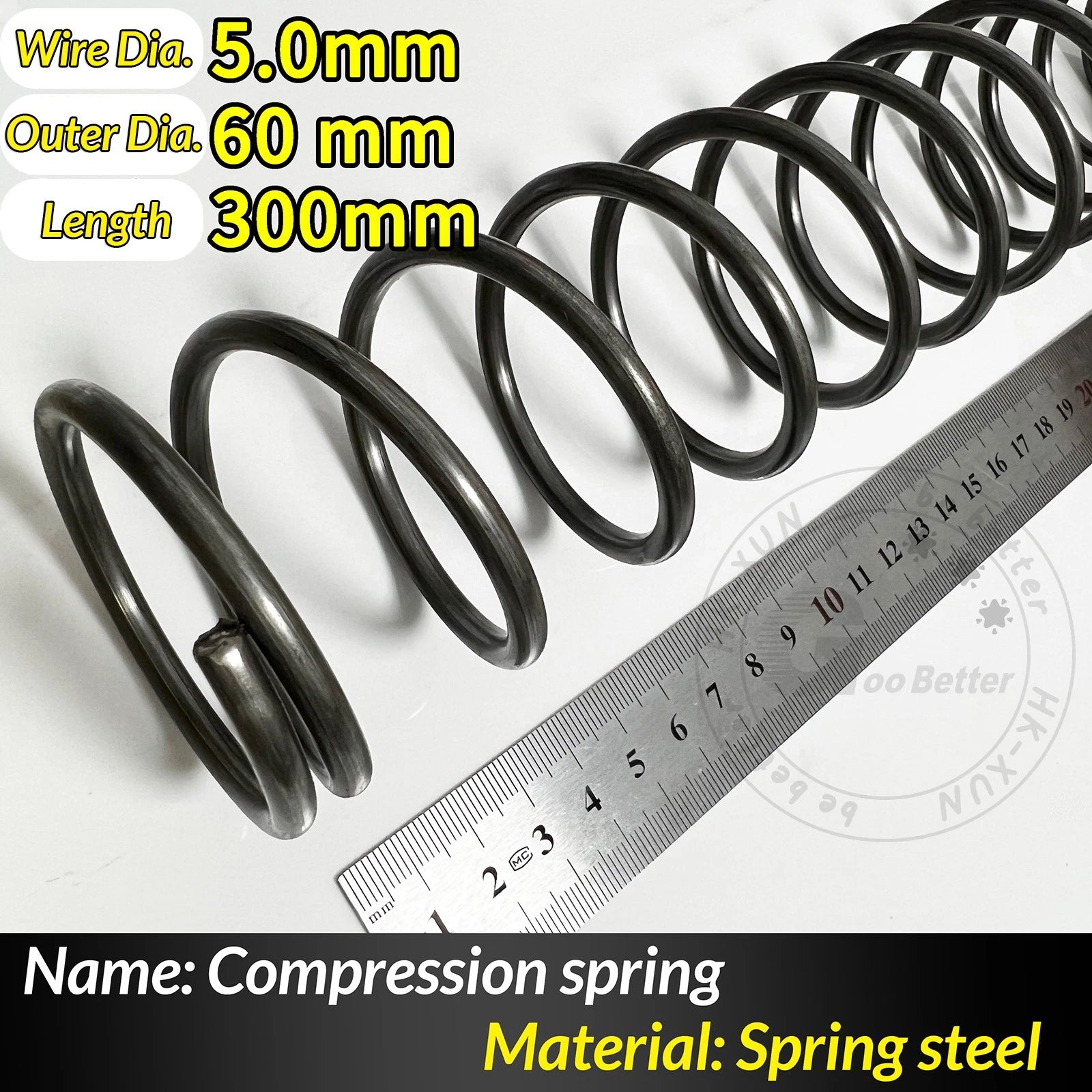 Compression Spring Pressure Springs, Wire Dia 4-5mm, OD 20-80mm, Length 300mm
