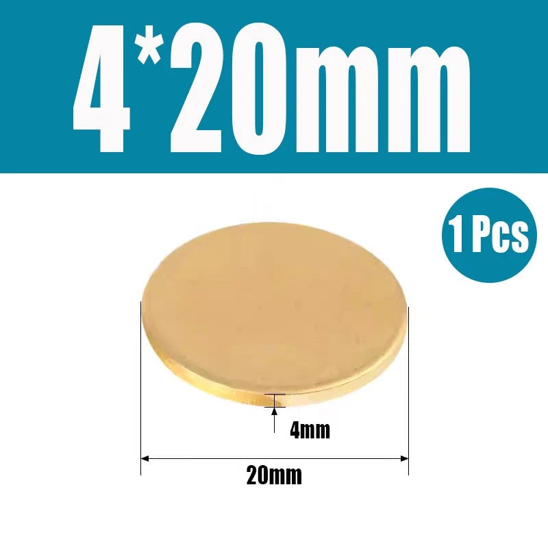 Thick 0.5mm-6mm Solid Brass Discs Blanks Discs Ø 20mm-300mm Metal Round Sheets