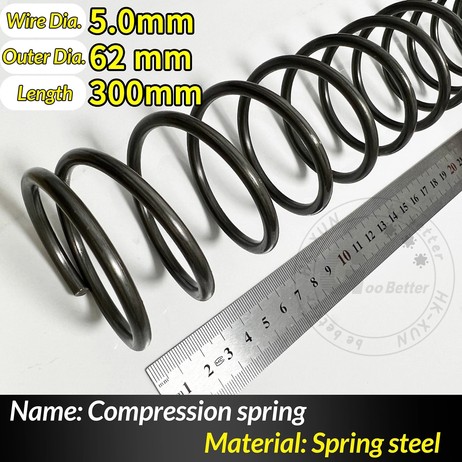 Compression Spring Pressure Springs, Wire Dia 4-5mm, OD 20-80mm, Length 300mm