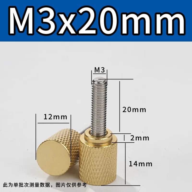 M3 Knurled Thumb Screws – Colored Anodized Aluminum, 6mm to 100mm, 10 Colors - HomeDIYer