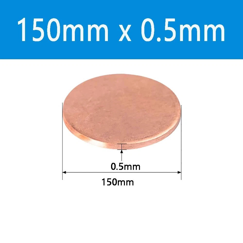 T2 Solid Pure Round Copper Sheet Flat Round Copper Disc Blank Round Metal Sheet