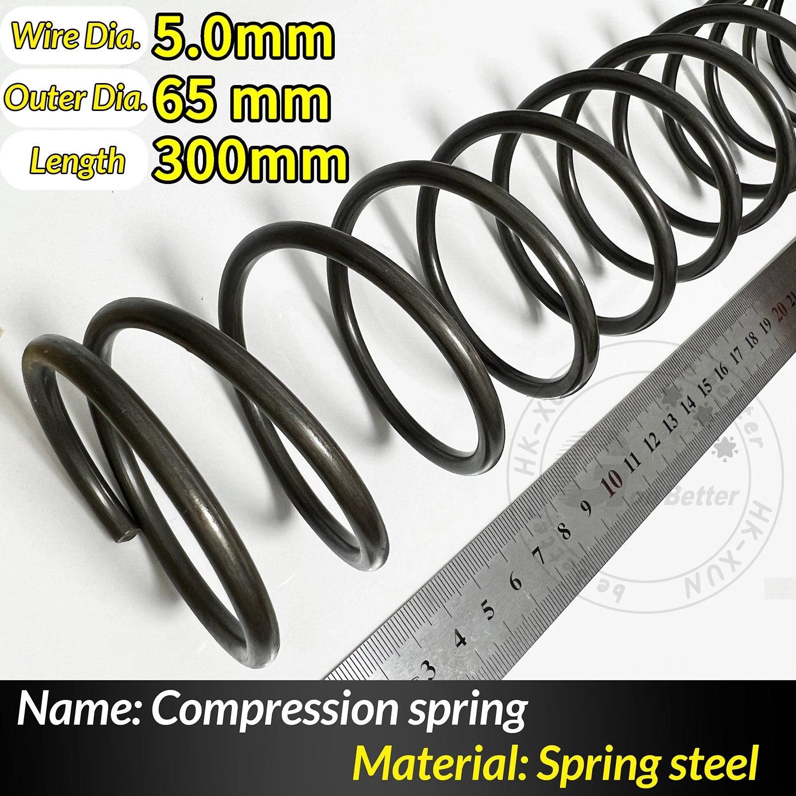 Compression Spring Pressure Springs, Wire Dia 4-5mm, OD 20-80mm, Length 300mm