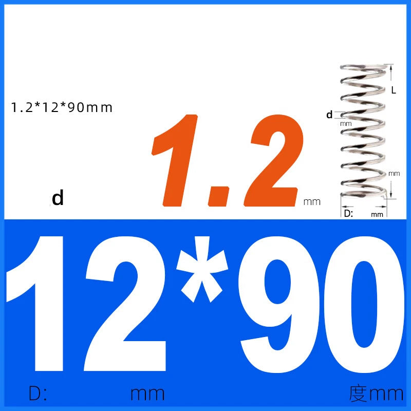 Compression Spring 1.2mm Wire Dia 8mm - 13mm OD Small Pressure Springs