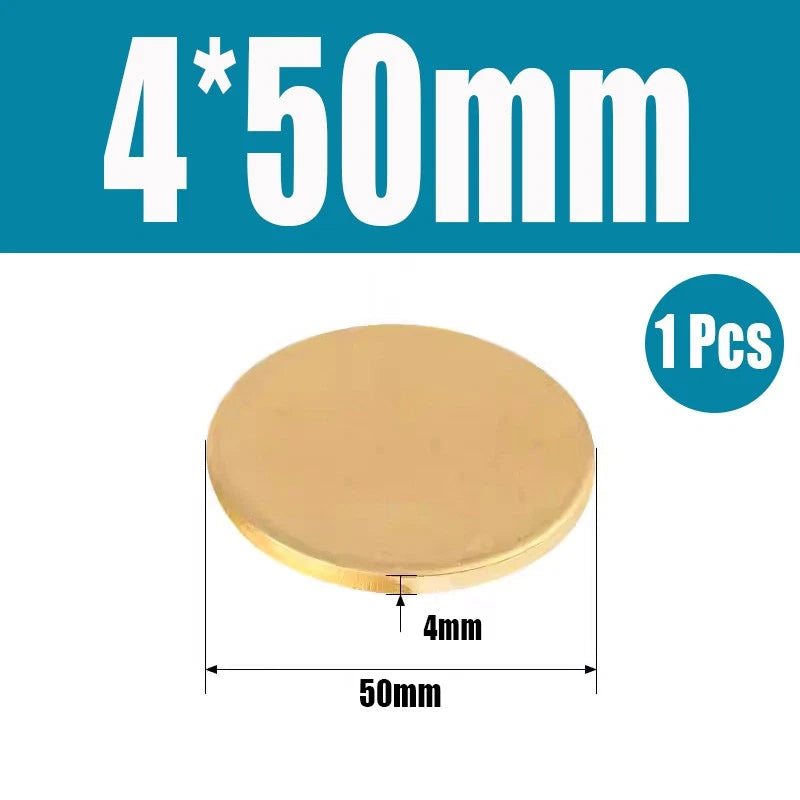 Thick 0.5mm-6mm Solid Brass Discs Blanks Discs Ø 20mm-300mm Metal Round Sheets