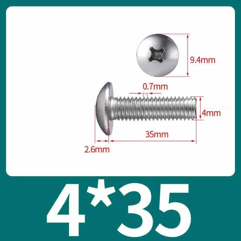 M2–M8 Stainless Steel Phillips Truss Head Machine Screws | 201 / 304 / 316 - HomeDIYer