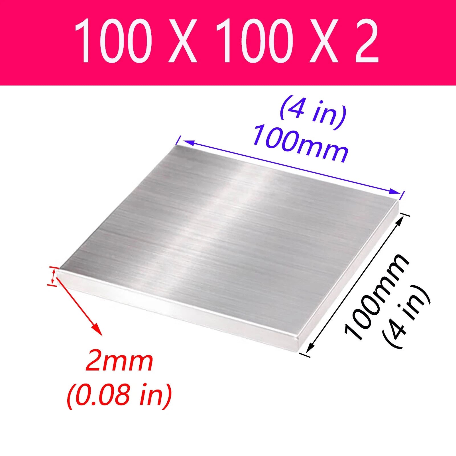 Stainless Steel Sheet Bright Polish 0.6mm - 10mm Thick Many Size Grade A2 304