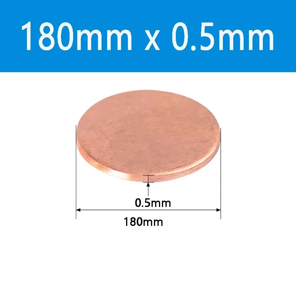 T2 Solid Pure Round Copper Sheet Flat Round Copper Disc Blank Round Metal Sheet