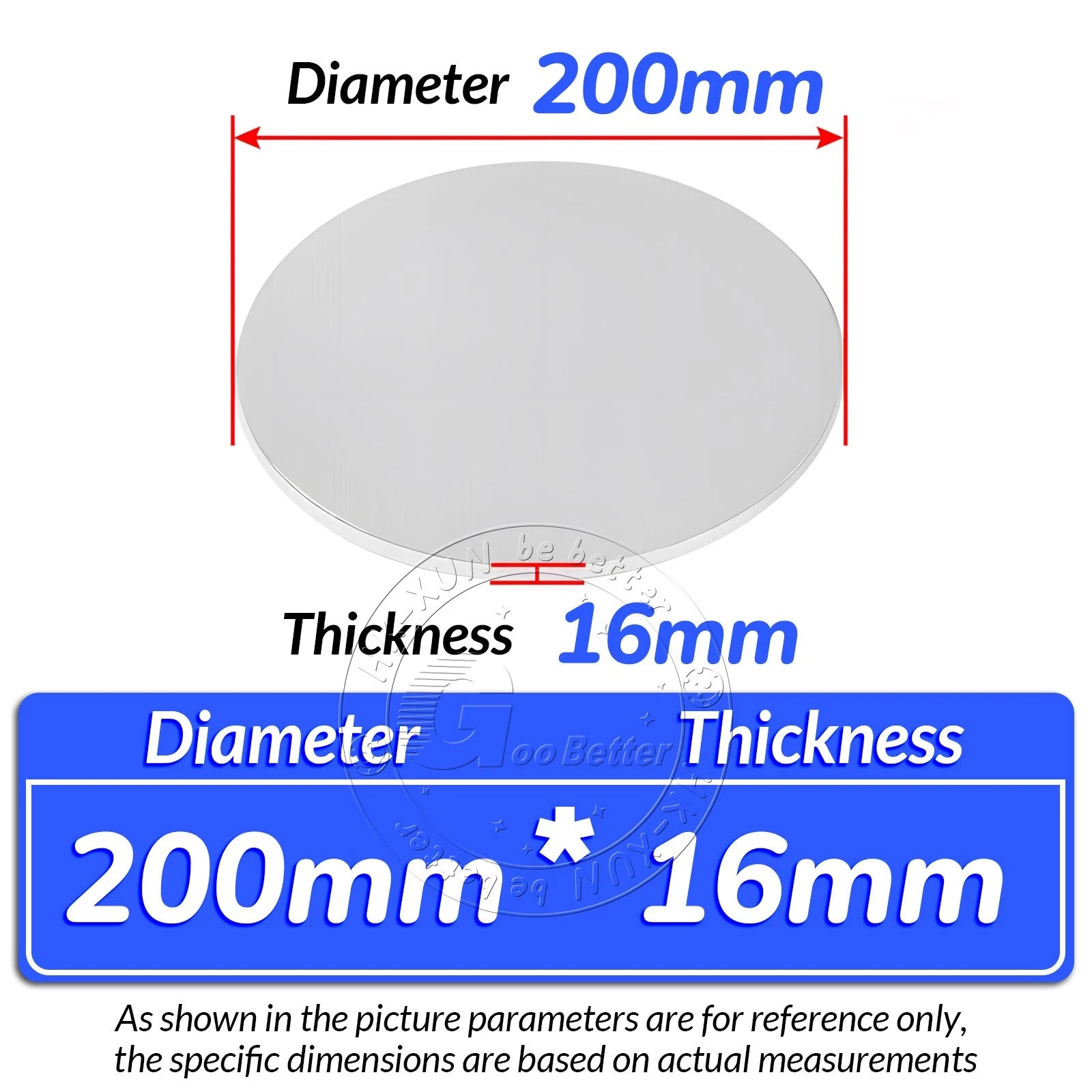 Round 6061 Aluminum Sheet Disc Plate 1mm-20mm Thick DIY Model Craft Art Handmade