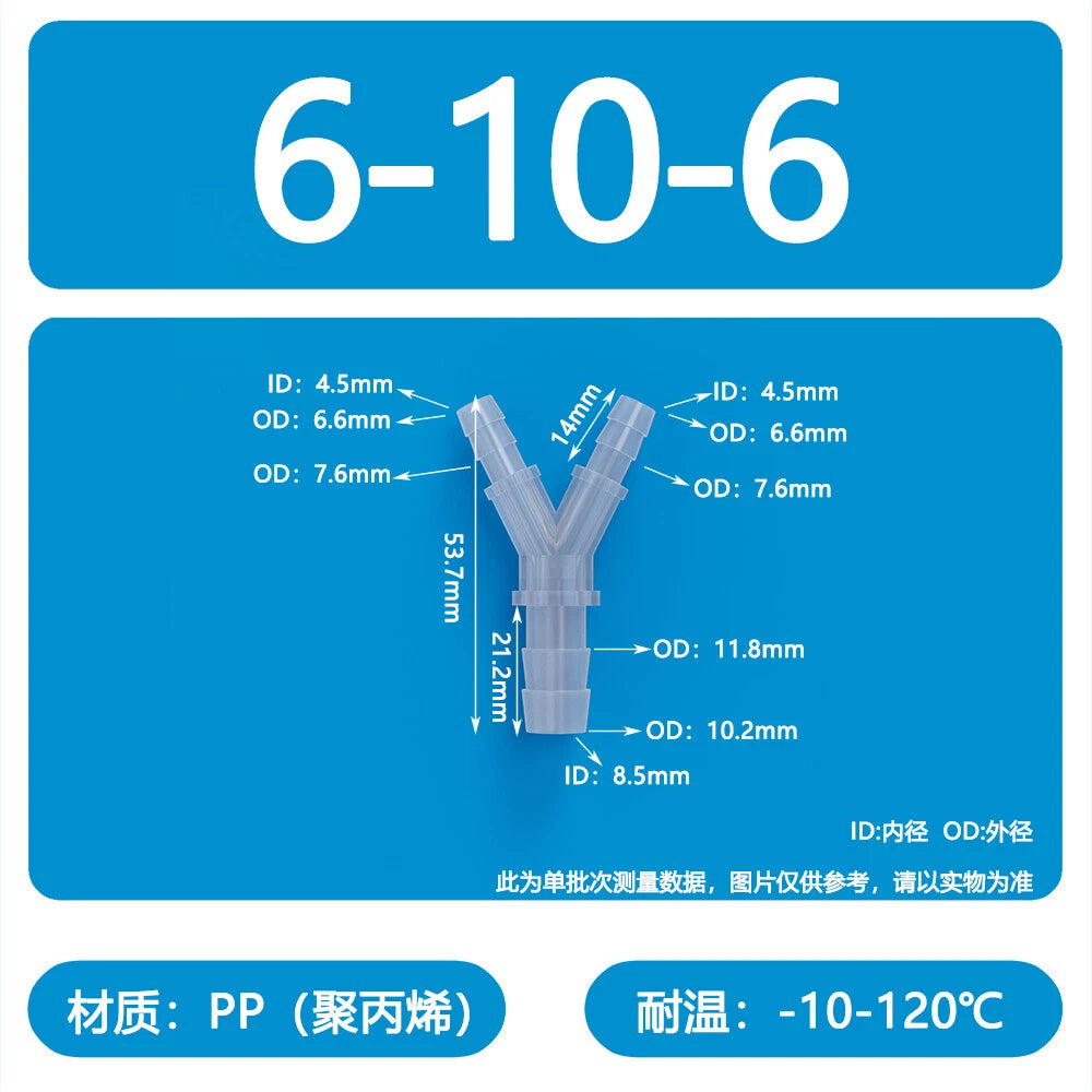 Plastic Pagoda Tubes Reducer Joint 2 3 4Way Hose Connector Tube Splitter Fitting