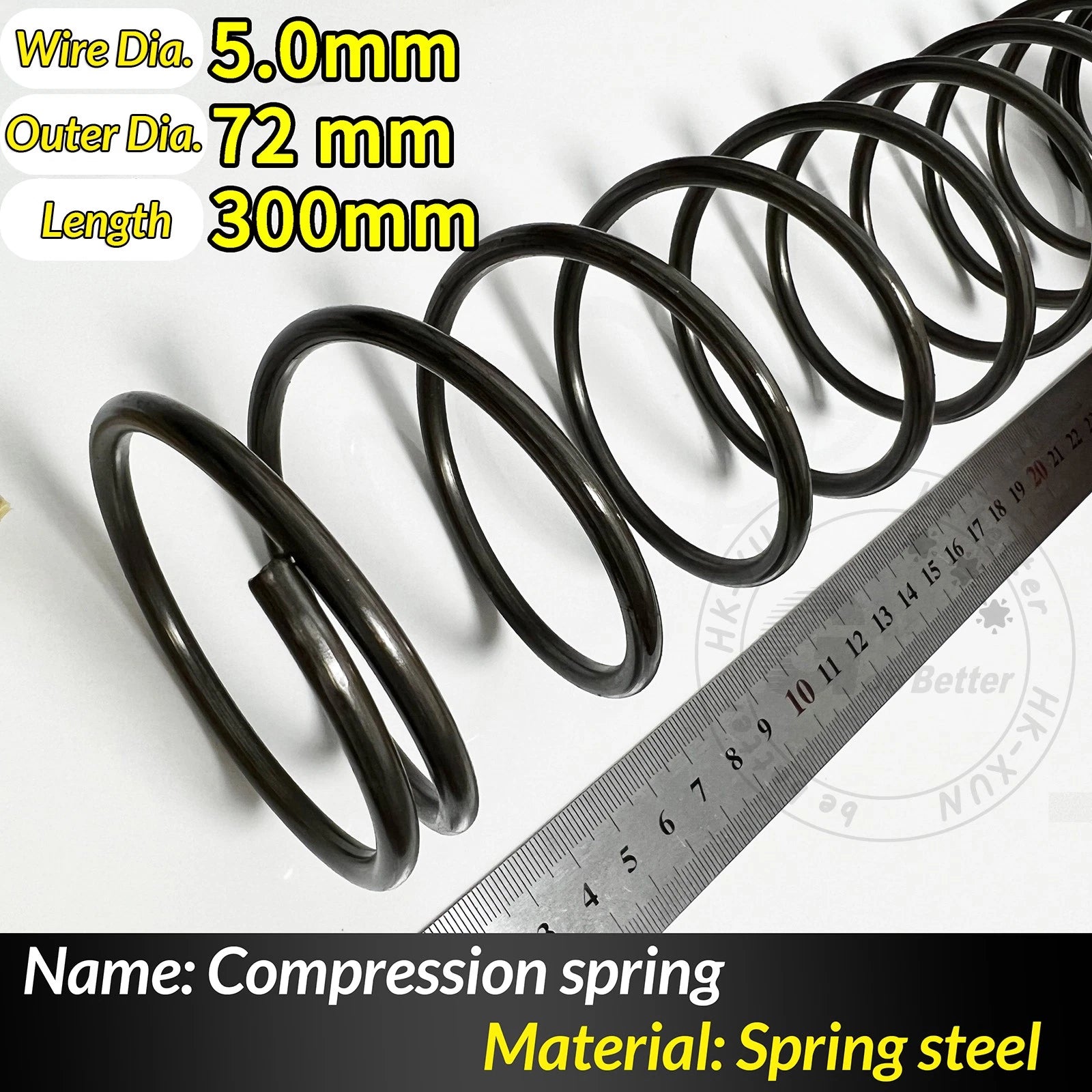 Compression Spring Pressure Springs, Wire Dia 4-5mm, OD 20-80mm, Length 300mm