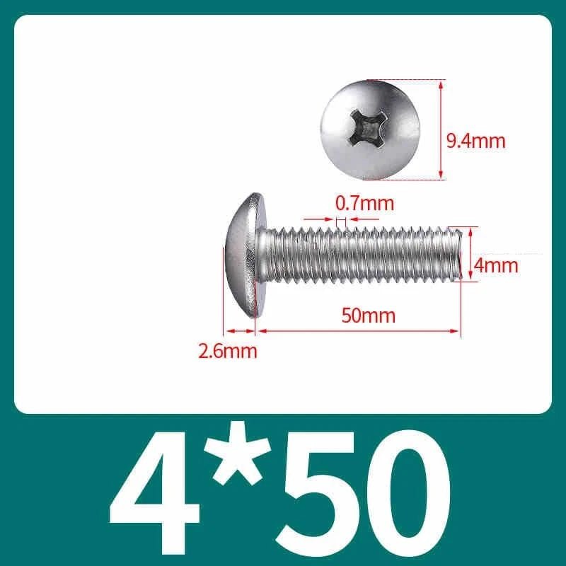 M2–M8 Stainless Steel Phillips Truss Head Machine Screws | 201 / 304 / 316 - HomeDIYer