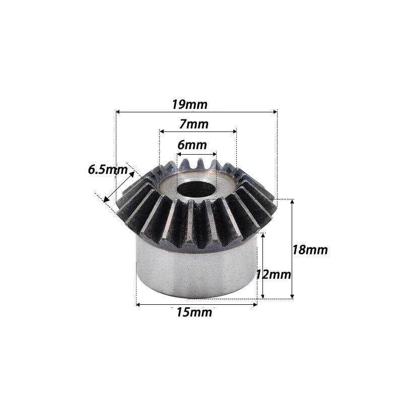 Bevel Gear 0.5/1/1.5/2/2.5/3/4/5/6 Mod 15T-40T 45# Steel 90° Transmission Gears