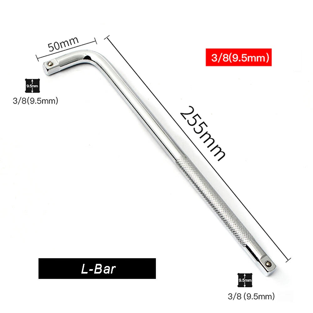 L-Bar T-Type Wrench Spanner Socket 1/4" 3/8" 1/2" Drive 150mm-350mm Long Wrench
