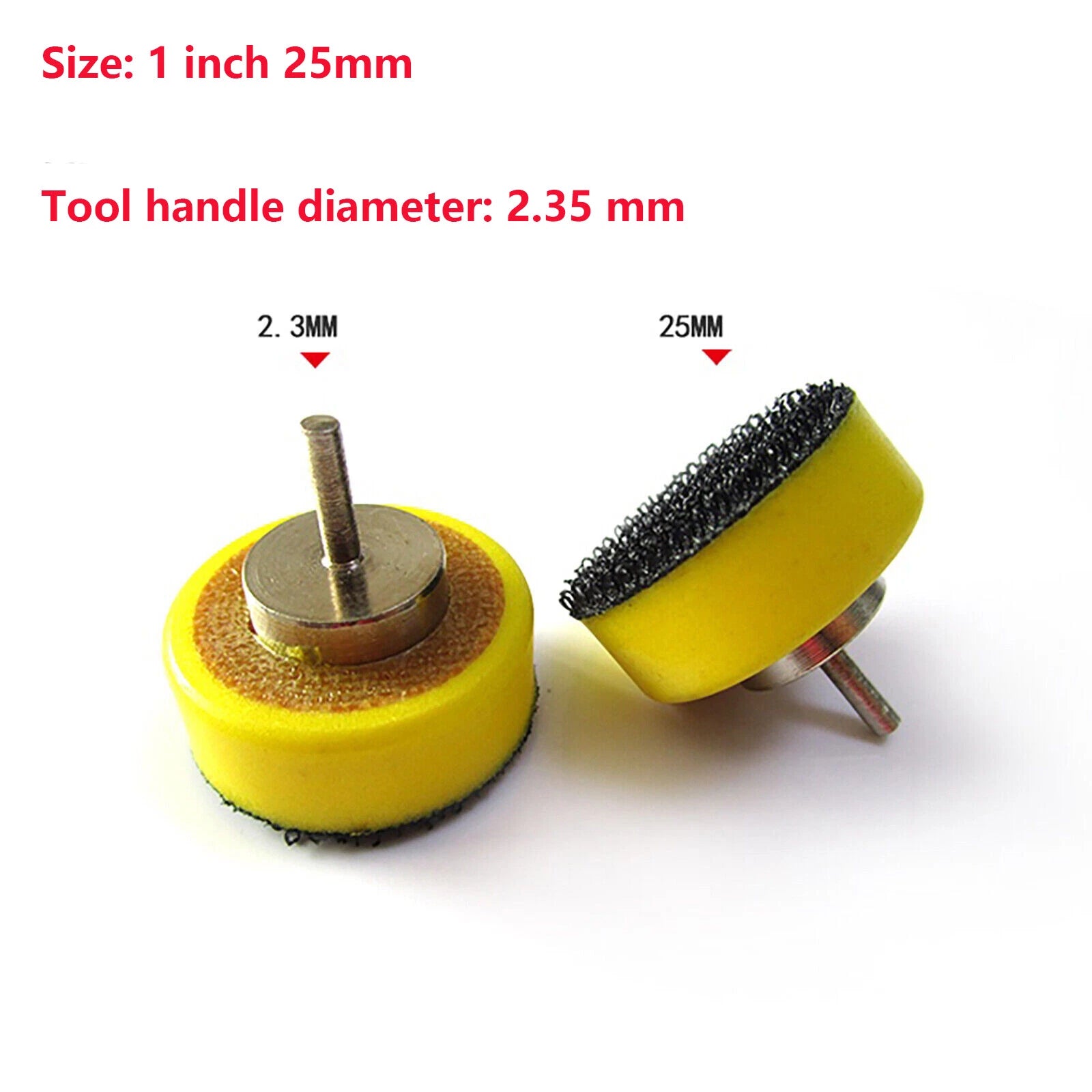 Hook & Loop Backing Pads for Dremel Rotary Tools — 25mm 30mm 50mm 75mm with M6 M8 Thread & 2.35/3/6mm Shank