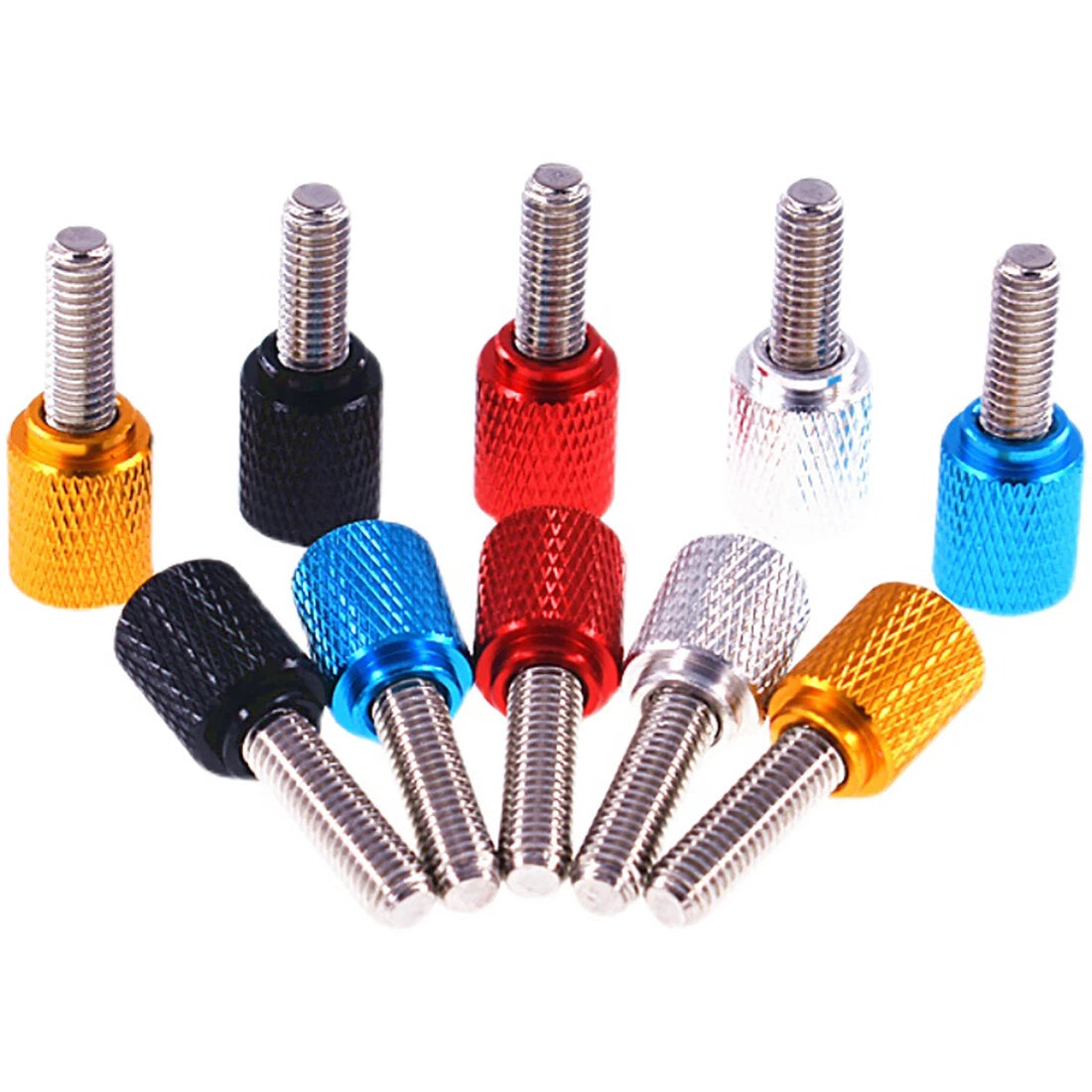 M5 5-100mm Thumb Screws Machine Bolts Knurled Aluminum Alloy/A2 Stainless Steel